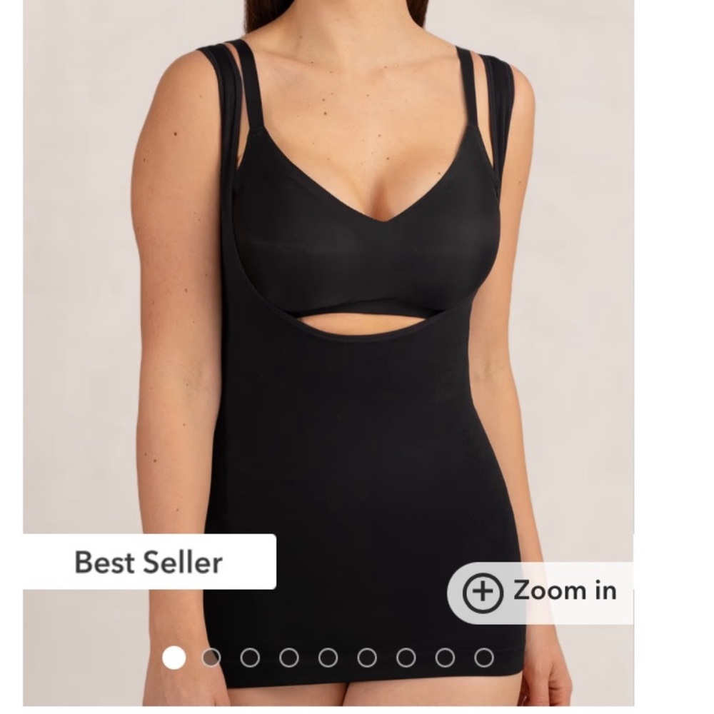 NWT LADIES L SHAPERMINT ESSENTIALS OPEN BUST SHAPER CAMI IN BLACK